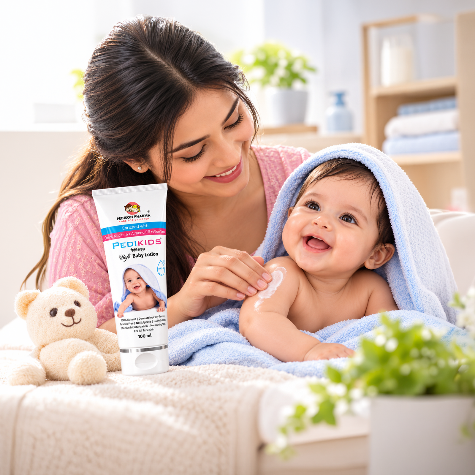PediKids Soft Baby Lotion | Ceramide, Aloe Vera & Shea Butter Moisturizing Lotion | 100ml - Image 5