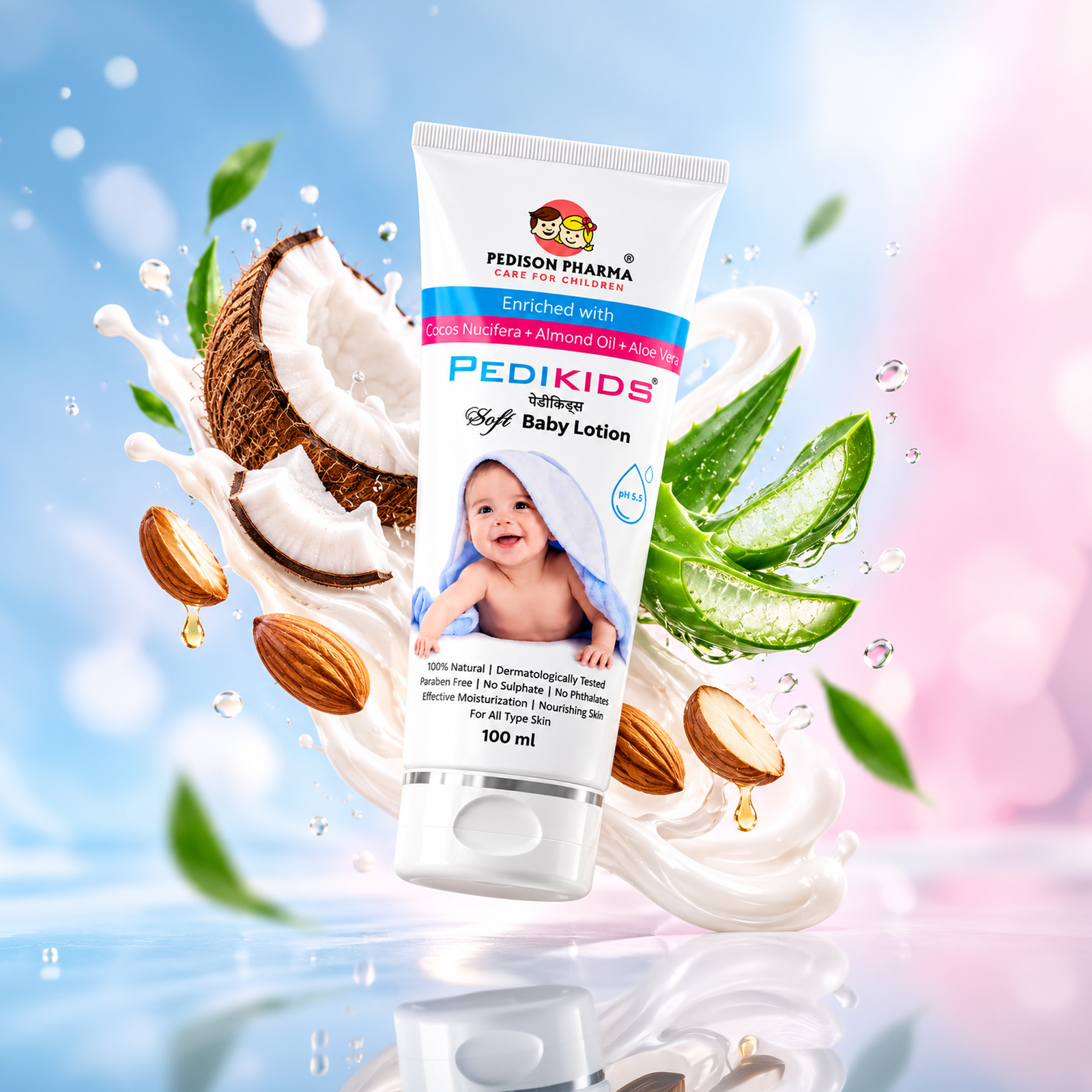 PediKids Soft Baby Lotion | Ceramide, Aloe Vera & Shea Butter Moisturizing Lotion | 100ml - Image 4
